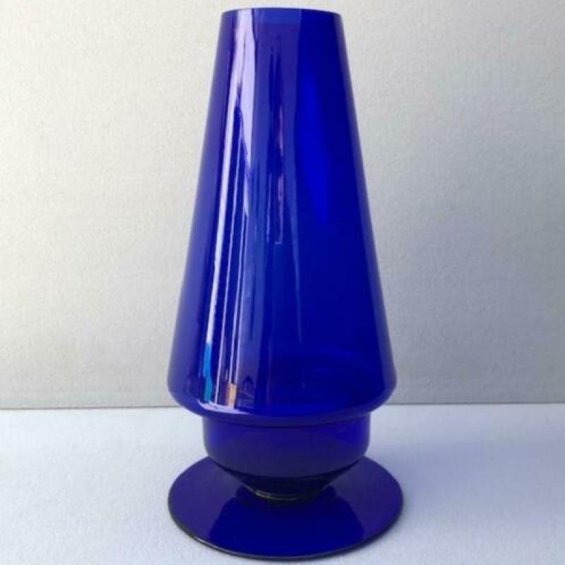 Waxinelicht houder blauw - Lampje