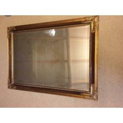 Spiegel barok baroque lijst antiek Queen ann goud 75-108