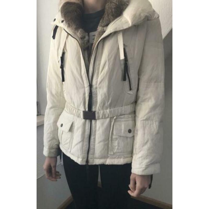 Gebroken witte winterjas Maat S