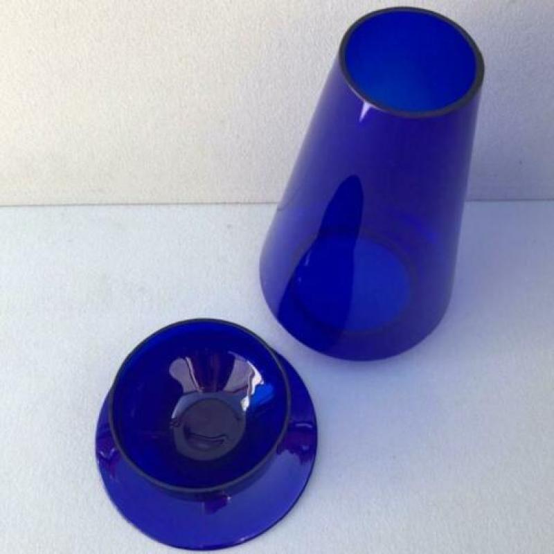 Waxinelicht houder blauw - Lampje