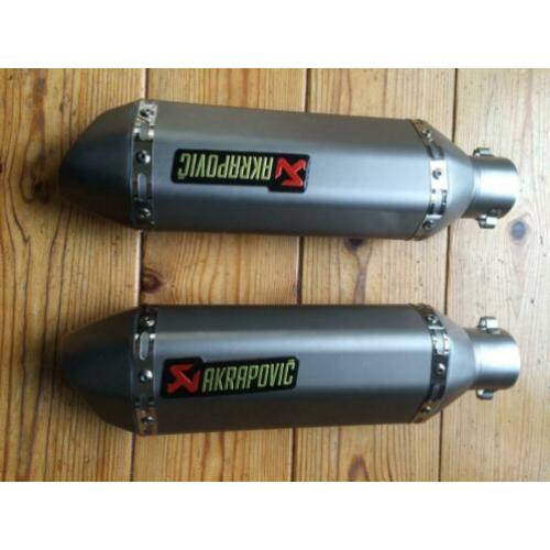 NIEUWE universele AKRAPOVIC uitlaat incl dbkiller TITANIUM