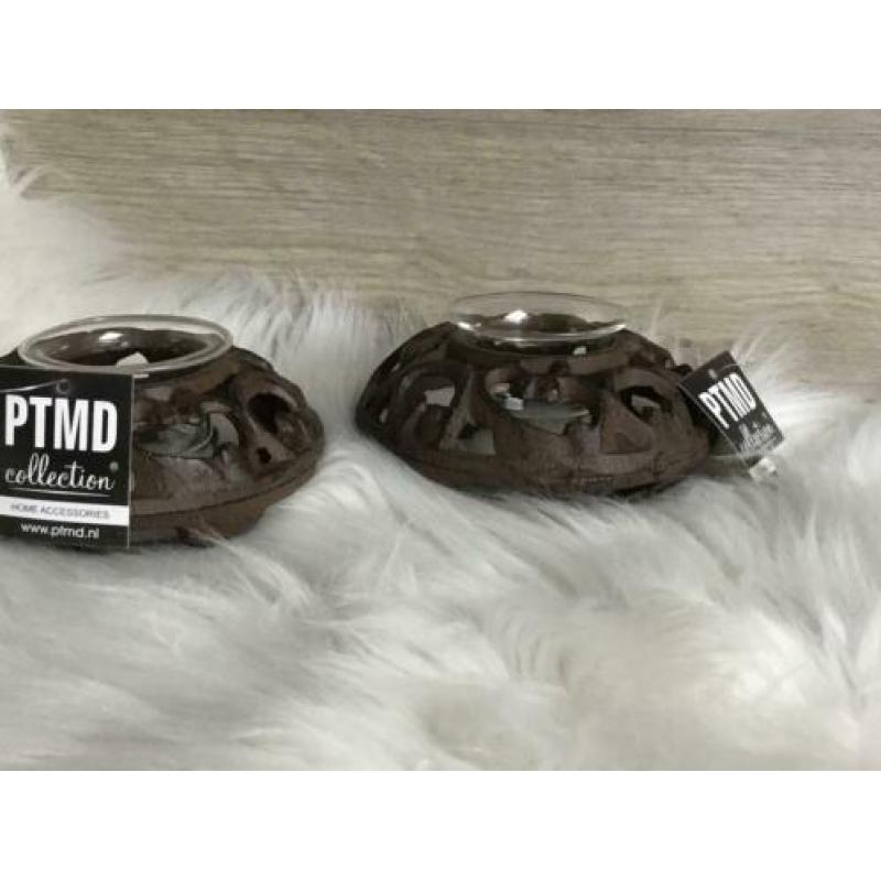 PTMD waxine lichthouder ijzer 2 stuks