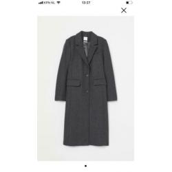 Mt 34 H&M jas grijs wol premium (36)