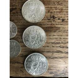 Zilveren munten guldens/rijksdaalders