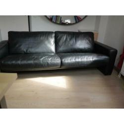 HF Style driezitsbank leer