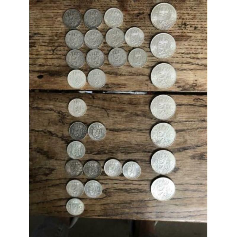 Zilveren munten guldens/rijksdaalders