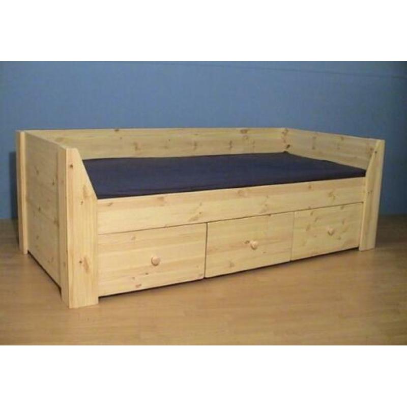 BED model bedbank met 3 ruime laden eronder 80x180/tm100x220
