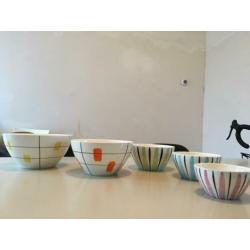 Set nest schalen Regout Sphinx jaren 50 60 vintage retro