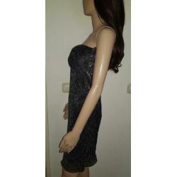 Strapless jurk zwart maat 36 z.g.a.n *meer kleding te koop *