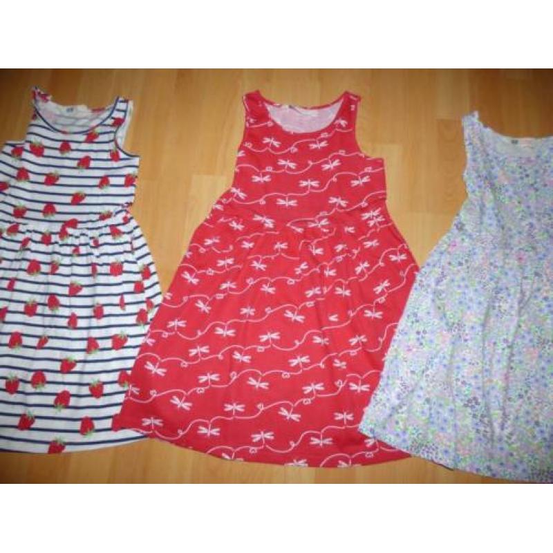 3 Leuke zomerjurkjes van H&M, maat 122/128 NIEUW!