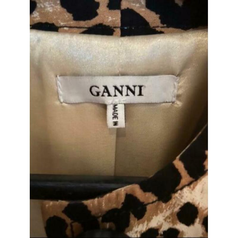 Ganni zomer jas jasje panterprint maat 36