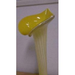 Opaline glas - Aronskelk - Italië - retro - geblazen glas