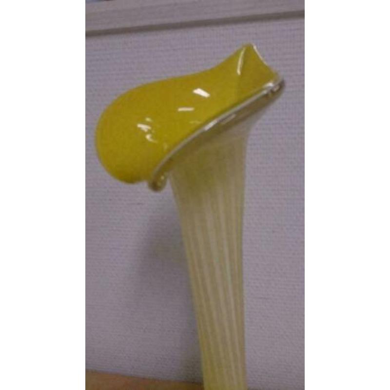 Opaline glas - Aronskelk - Italië - retro - geblazen glas