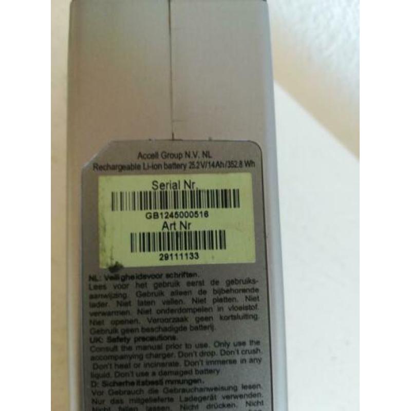 Defecte fiets accu Sparta dt Batavus viento Koga Miyata