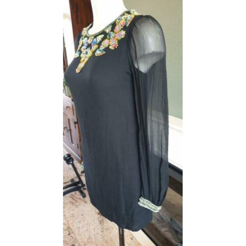 ZGAN mooie tuniek French Connection kralen mt M / 38 / 36 S