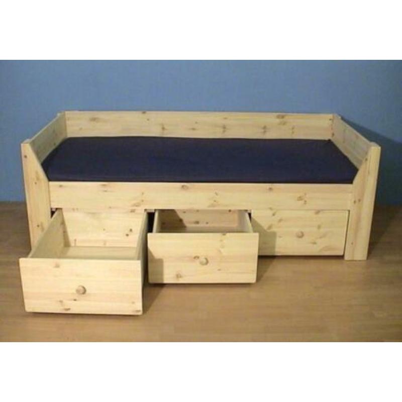 BED model bedbank met 3 ruime laden eronder 80x180/tm100x220