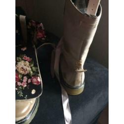 Nieuwe zomer boots 38,5 taupe, grijs fleurige binnen voering