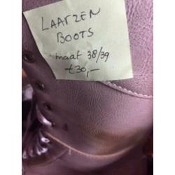 Nieuwe zomer boots 38,5 taupe, grijs fleurige binnen voering