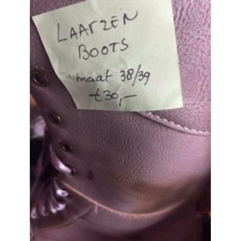 Nieuwe zomer boots 38,5 taupe, grijs fleurige binnen voering