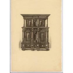 Vijf grote antieke gravures uit een XIX - eeuw boek