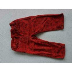 K1044 tomaatrode broek MEXX; Mt=74 Nieuwstaat