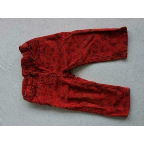 K1044 tomaatrode broek MEXX; Mt=74 Nieuwstaat
