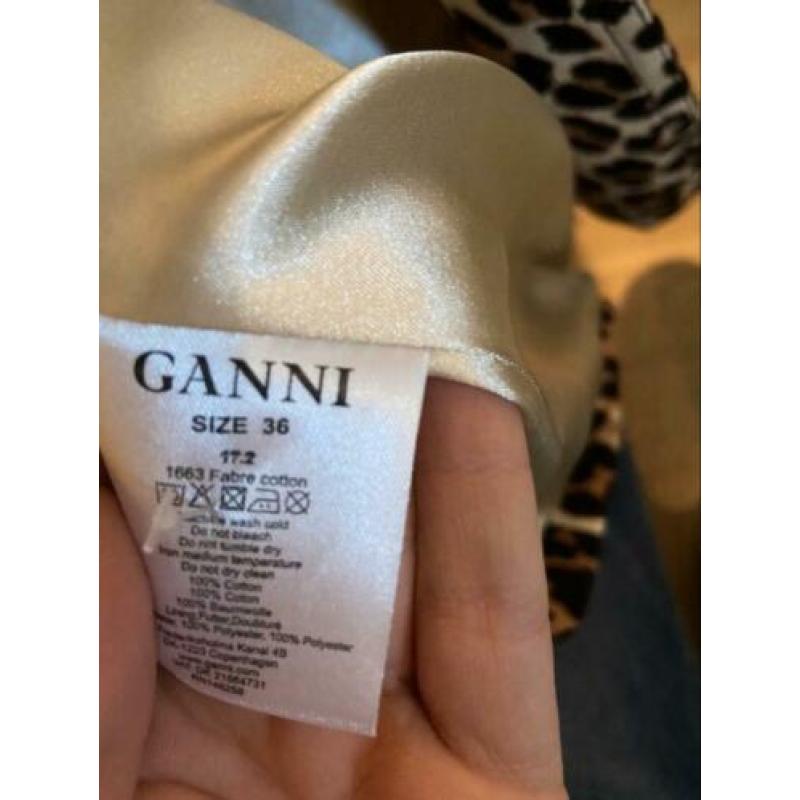 Ganni zomer jas jasje panterprint maat 36