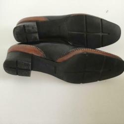 Yoli Bally 5E (38E) zwarte en bruine leren instappers