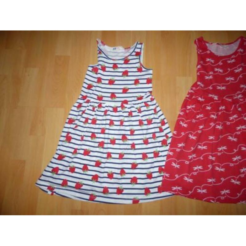 3 Leuke zomerjurkjes van H&M, maat 122/128 NIEUW!
