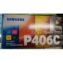 Samsung laser printer inkt 406c 3x zwart 1 x blauw