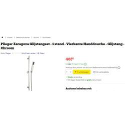 Plieger doucheset glijstangset Zaragoza