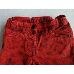 K1044 tomaatrode broek MEXX; Mt=74 Nieuwstaat