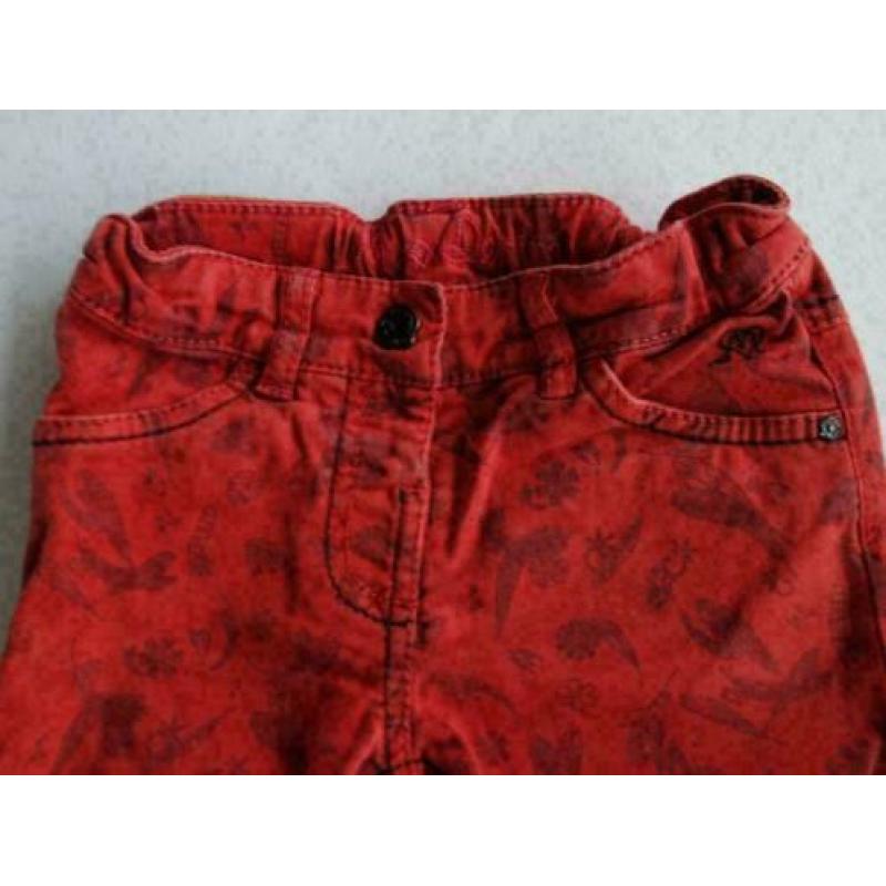 K1044 tomaatrode broek MEXX; Mt=74 Nieuwstaat