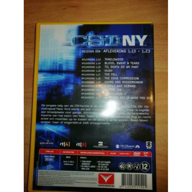 CSI-CSI NY - 4 x 3 dvd ( ook apart )