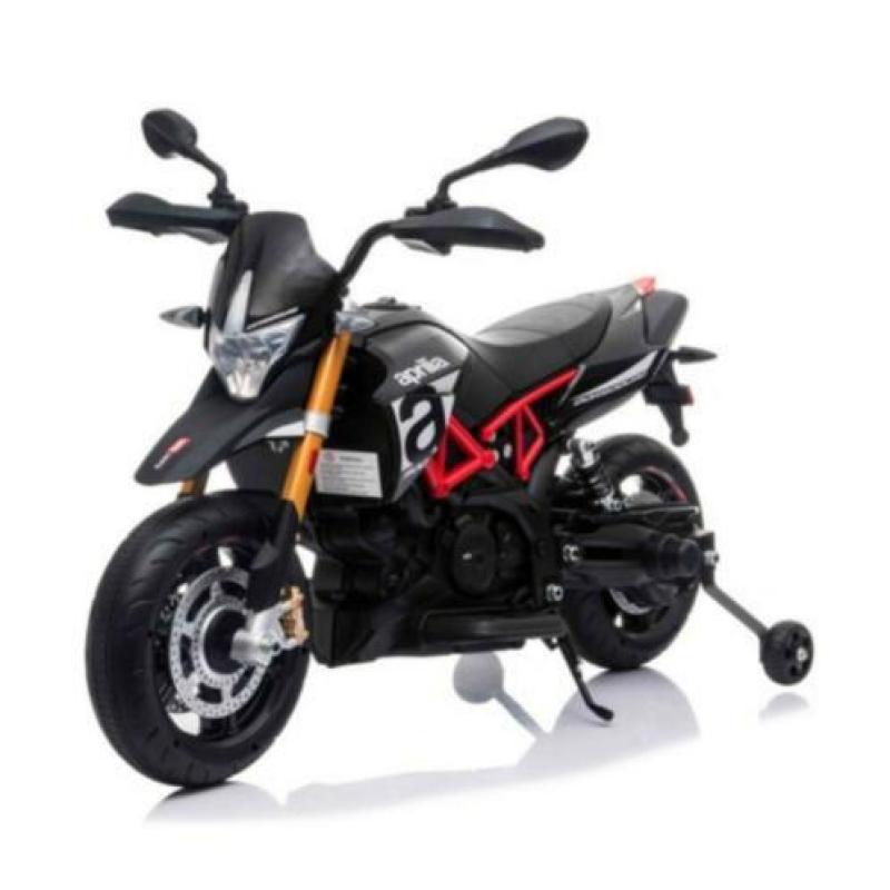 Aprilia Dorsoduro 900, 12V motor zwart/rood, leder eva ACTIE