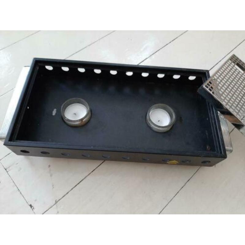 Vintage rechaud warmhoudplaatje Brabantia zwart
