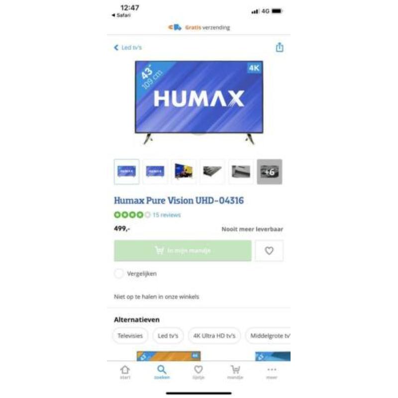 Humax uhd 04316. 43inch led tv