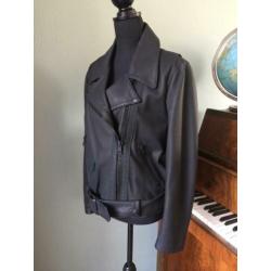 Acne Studios Mape Scuba leren jas