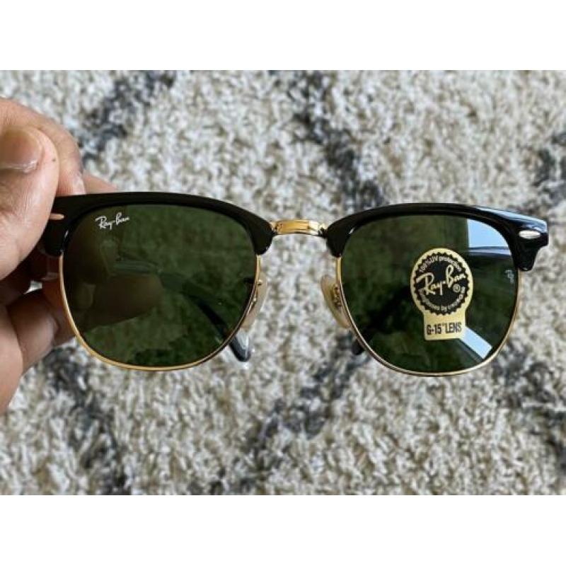 Originele Ray Ban Clubmaster Zonnebril Nieuw