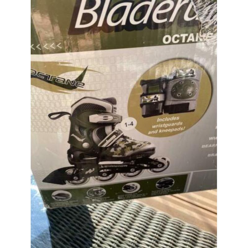 Skates met helm en kniebeschermers maat 32-36