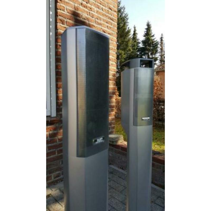 Speaker set JVC. ZILVERGRIJS